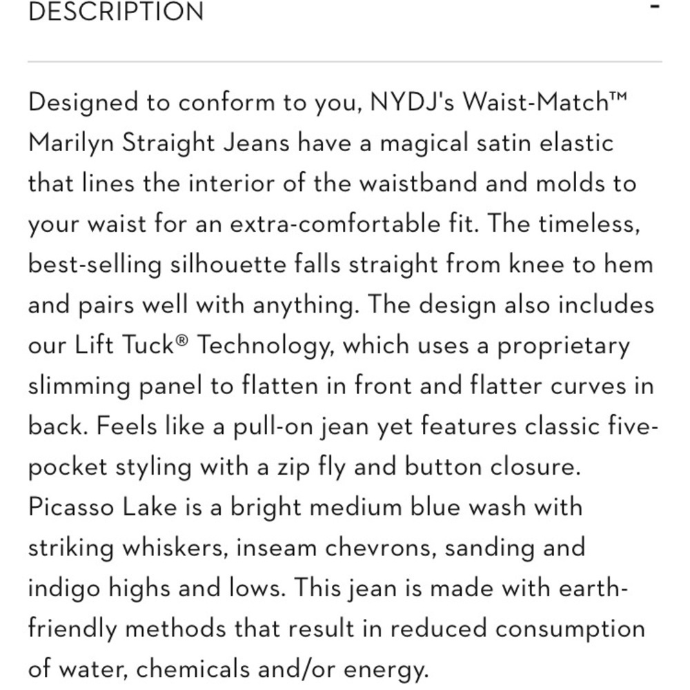 NYDJ straight leg Blue Jeans - Picture 3 of 9
